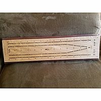Long wooden cribbage board